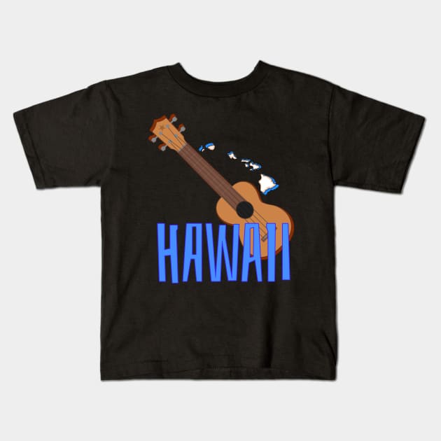 Ukulele Hawaiian Kids T-Shirt by Coreoceanart